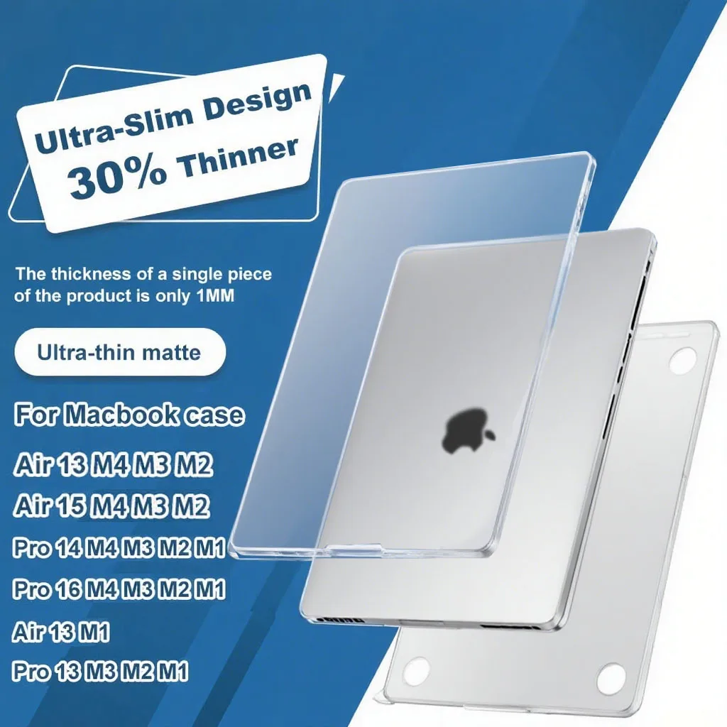

For 2025 M4 MacBook Air 13In Air 15In Case M3 M2 2024-2022 A3241 A3240 For MacBook Pro 14In Pro 16In M4 Pro/Max 2024 Case