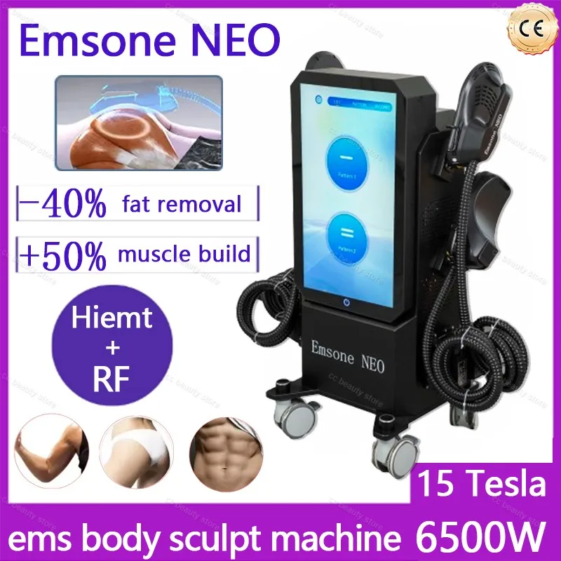 

15 Tesla Professional Emsone NEO 6500W 200HZ RF Body Slimming Machine Weight lose Burns fat Muscle Enhancement massage Machine