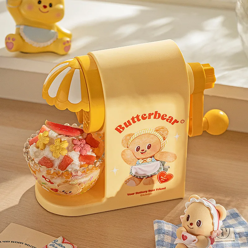 new-cute-hand-cranked-ice-shaver-ice-cream-maker-with-molds-diy-dessert-maker-suitable-for-children-and-families，gift