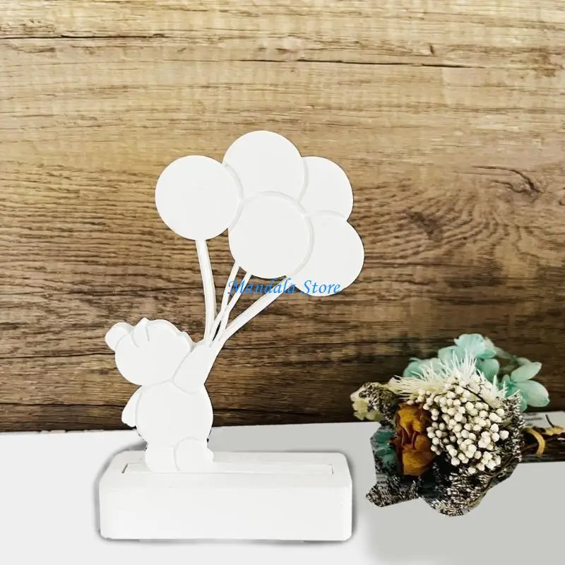 

U2JC Balloon Bear Holder Resin Molds Candlestick Silicone Mold Home Decors