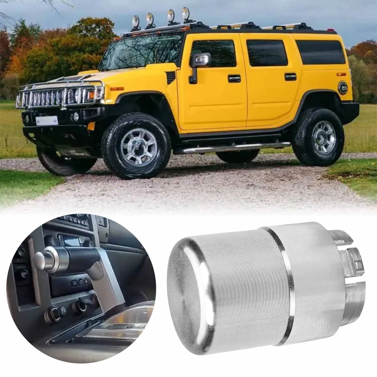 Transmission Shifter Button Billet Aluminum Alloy Replacement For Hummer H2 and H2 SUT 2003 2004 2005 2006 2007