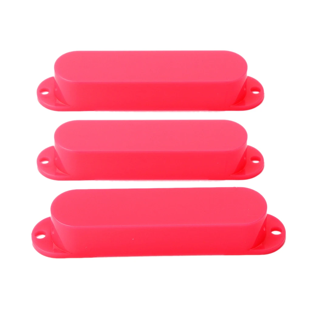 1 Set Of 3Pcs Pink Sealed Closed Single Coil Pickup Covers For Electric Guitar Pickup Lid/Shell/Top