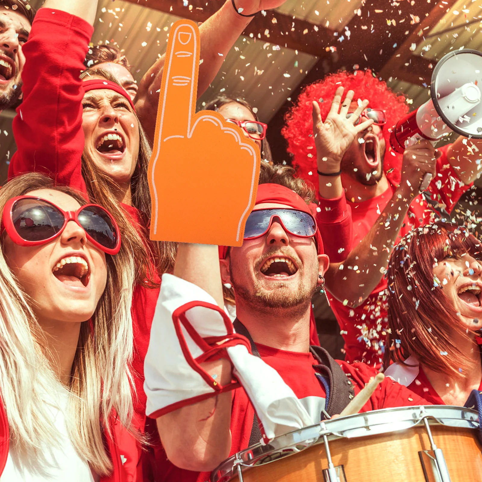 

3Pcs Foam Hand for Sporting Events Cheering Finger Prop Reusable Fan Gear Party Supplies Comfortable Lightweight Fun Accessory