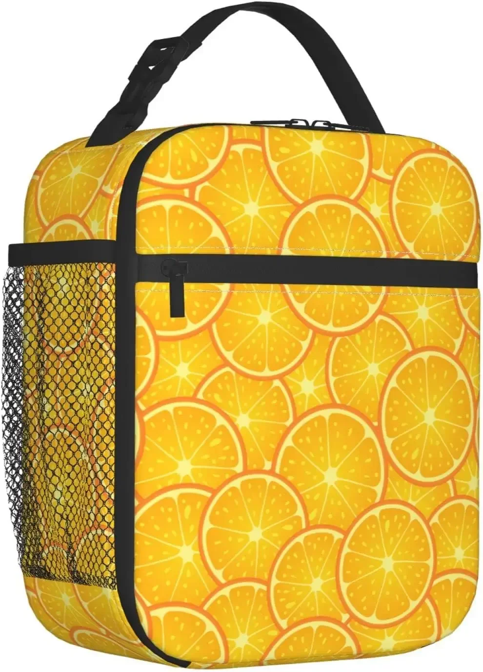 Citrus Yellow Reusable Lunch Box Insulated Leak Proof Lunch Tote With Portable Tote Bag For Work Office Picnic Camping Traveling