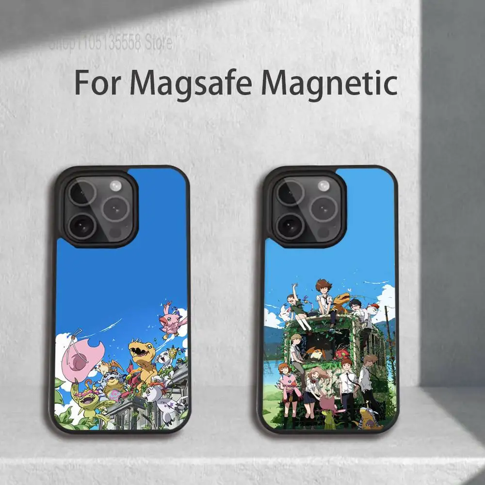 

Cute Digimon Digital Monster Phone Case For IPhone 17,16,15,Pro,Max,Air,14,Plus,13,12,11 Magesafe Wireless Charge Cover