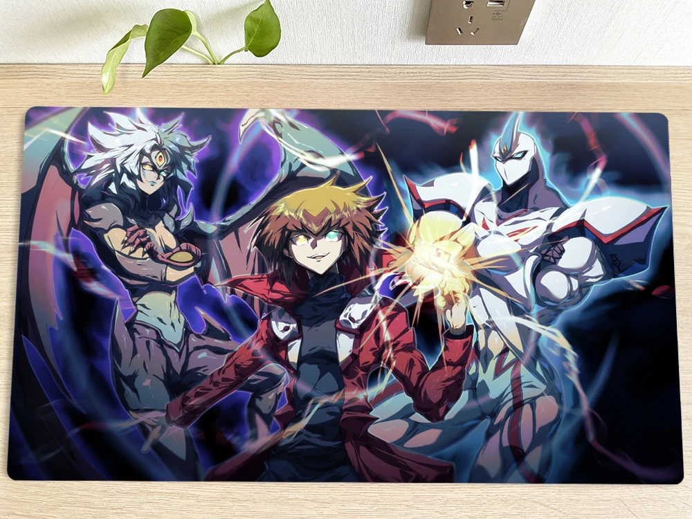 YuGiOh Table Playmat The Jaden TCG CCG Mat Trading Card Game Mat Mouse Pad Gaming Play Mat 60x35cm Mousepad Free Bag