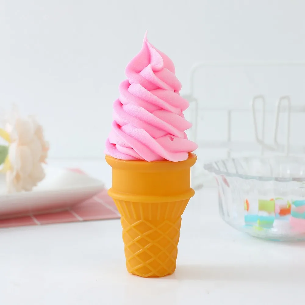 

Crispy Simulation Ice Cream Realistic PVC Material Ice Cream Model Fake Food Colorful Artificial Food Model Display Props