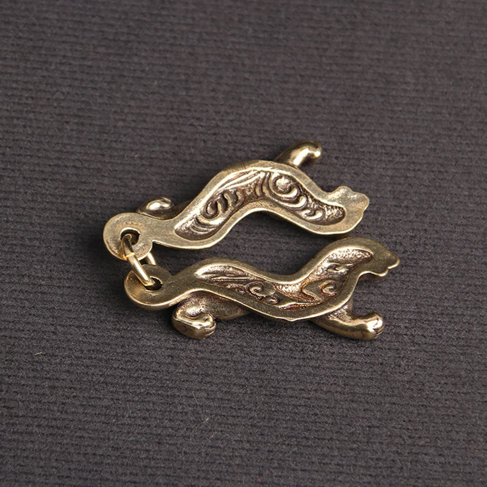 

Brass Tiger Charm Pendant Retro Key Chain Accessories Key Ring Tag Chinese Symbol Brass Keychain Retro Tiger Pendant