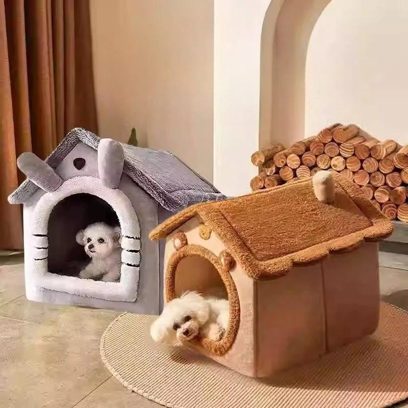 

Cat Nest Winter Warm Closed Cat House Villa Small Dog Nest Four Seasons Universal Removable Washable Dog House animal furniture