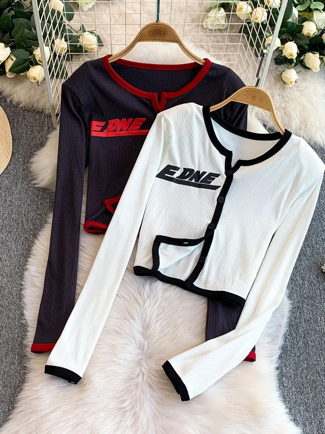 

Корейская полосатая женская верхняя одежда с длинными рукавами, солнцезащитное пальто, осенне-зимний укороченный вязаный топ для девочек-подростков