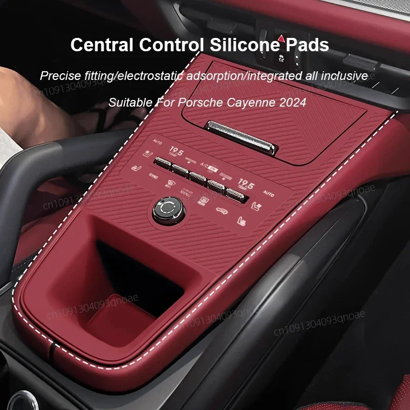 

For Cayenne 2024 2025 Car Interior Central Control Button Protection Pad Silicone Pad Water Cup Panel AntiSlip Dustproof