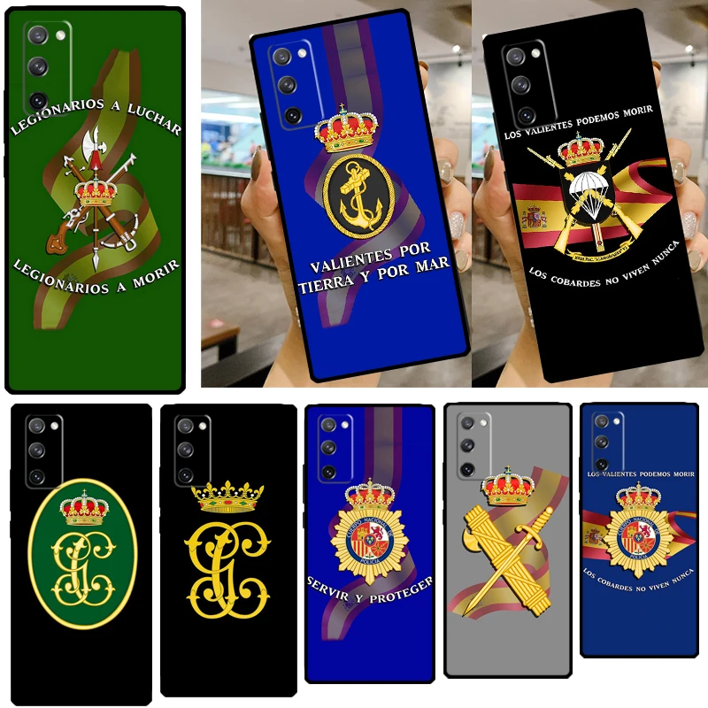 Civil Guard Spanish Flag Coque For Samsung Galaxy S20 FE S21 Ultra S9 S10 Note 10 Plus Note 20 S22 Ultra Phone Case