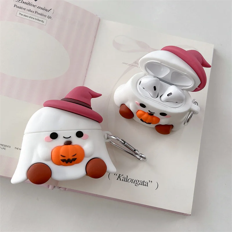 Kotak Earphone |   Hantu Labu Lucu |   Halloween |   Hadiah Sahabat Terbaik |   Cocok untuk AirPods 1 2 3 4 Pro Pro2