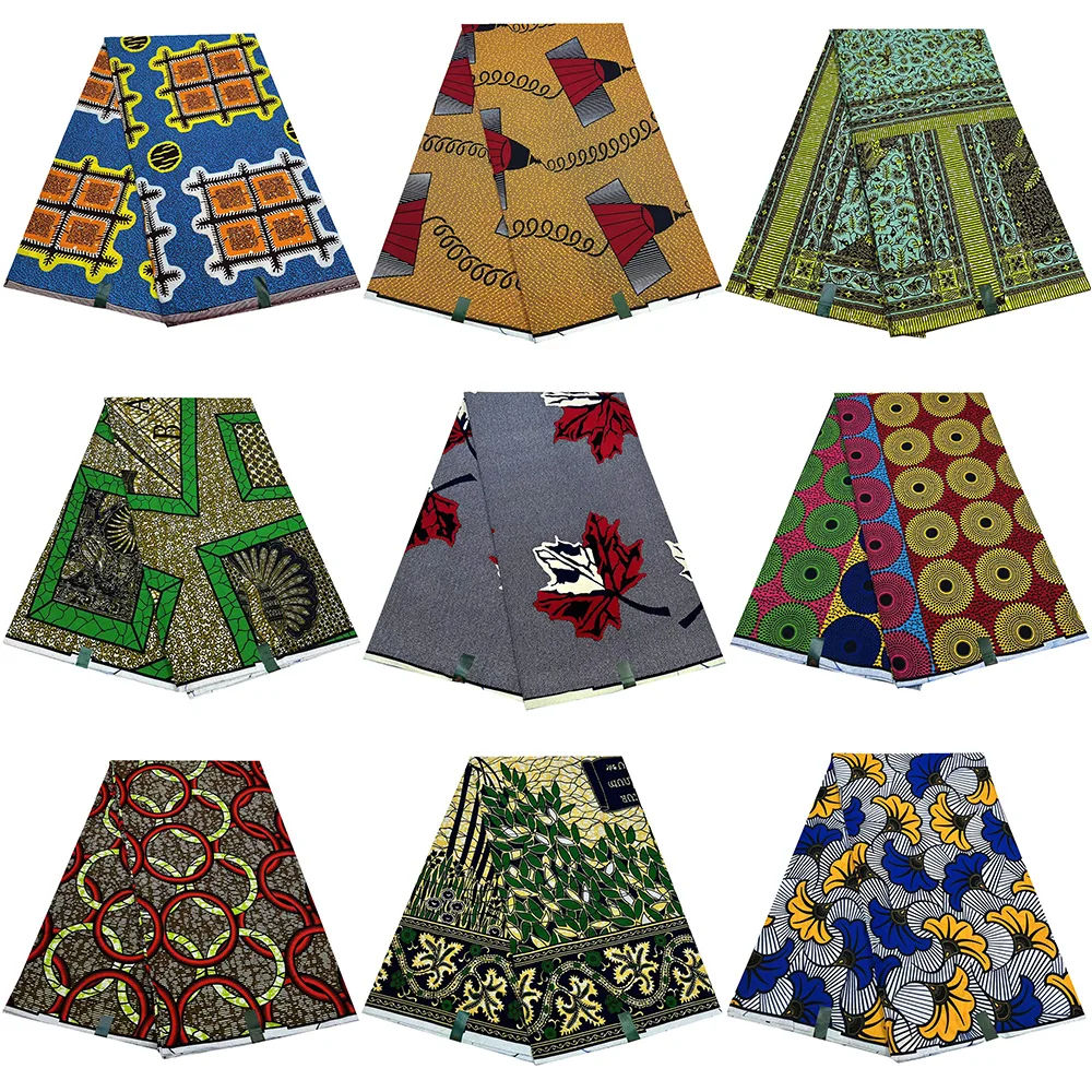 قماش مطبوع شمع أفريقي ، مضمون حقيقي ، شمع حقيقي ، شمع أنقرة ، قماش قطني 100 ٪ لفساتين الحفلات ، أحدث ، 6 ياردات ، Y16 #1