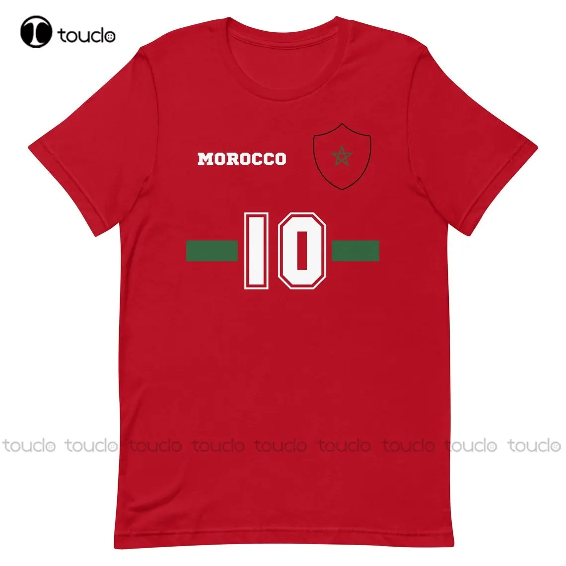 Camiseta de fútbol marroquí personalizada, camisa de fanático del torneo de fútbol marroquí, personaliza tu número, regalo de Navidad