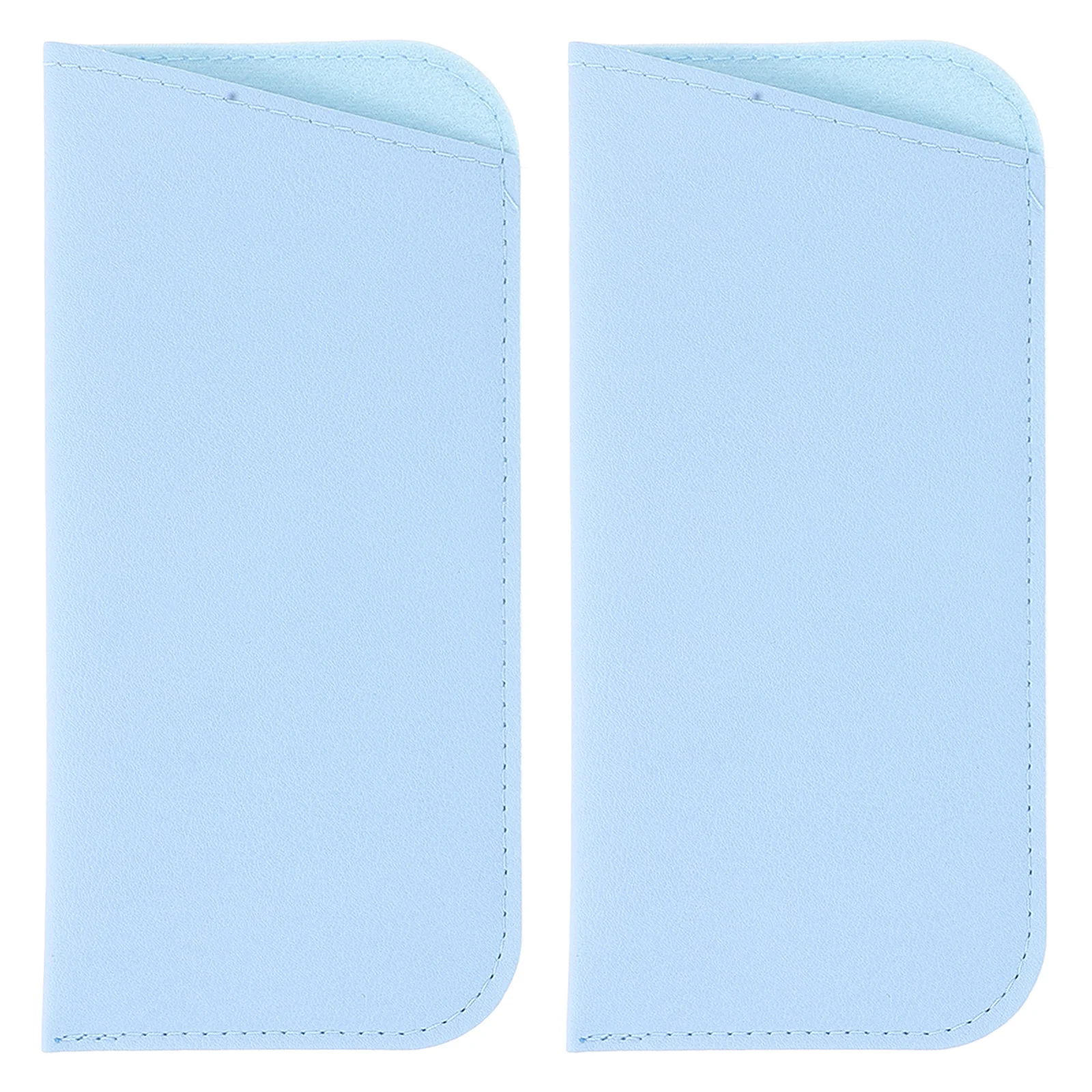 

2Pcs Eyeglasses Storage Bag Solid Color Stylish Slanted Opening Soft Glasses Pouch for Reading Sunglasses Travel Case