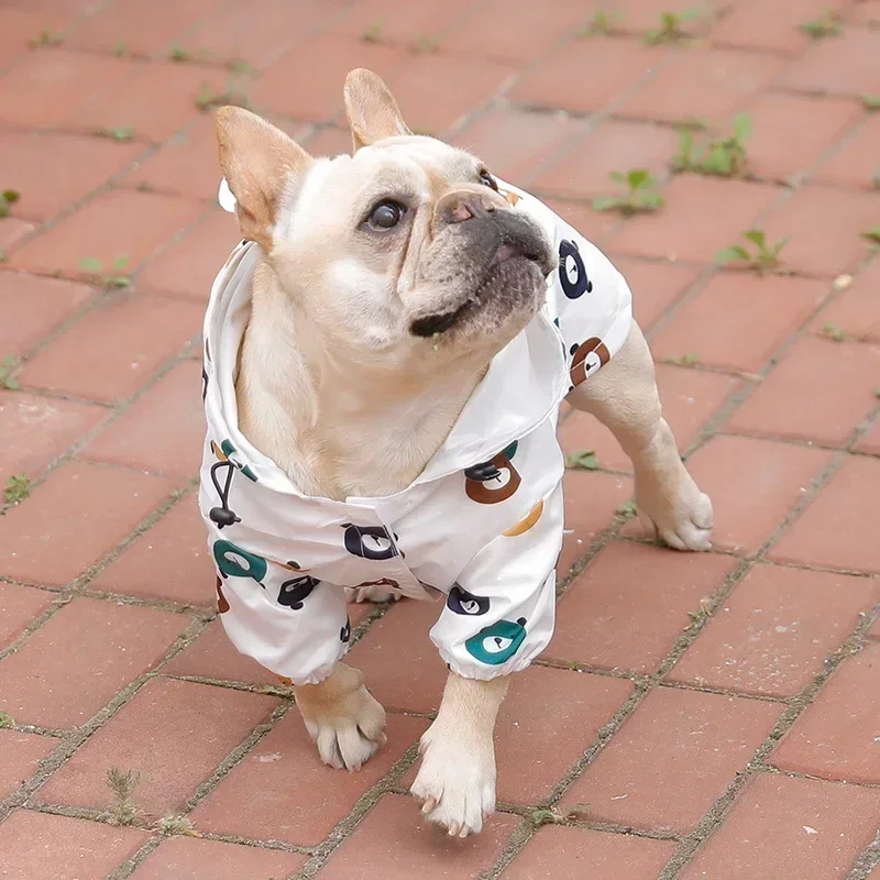 Pet Dog Raincoat Pug French Bulldog Clothes Waterproof Clothing for  Rain Jacket Poodle Bichon Schnauzer Welsh Corgi