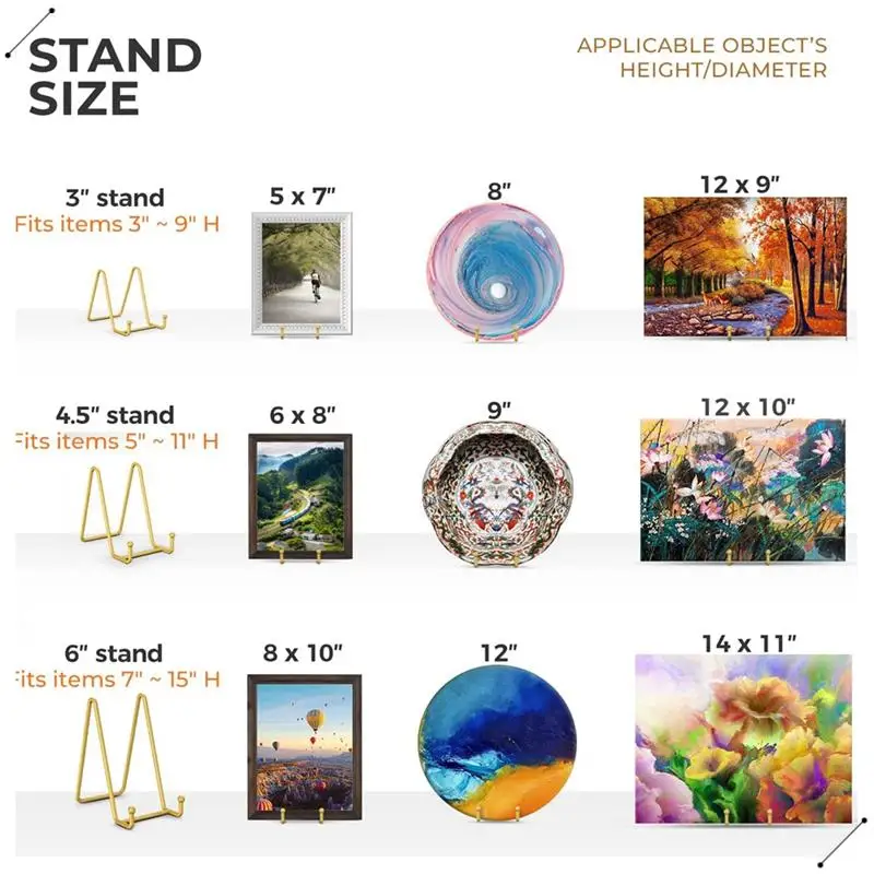 

Plate Stands For Display - 6 Inch Plate Holder Display Stand + Metal Frame Holder Stand For Decorative Plate,Photo Easel