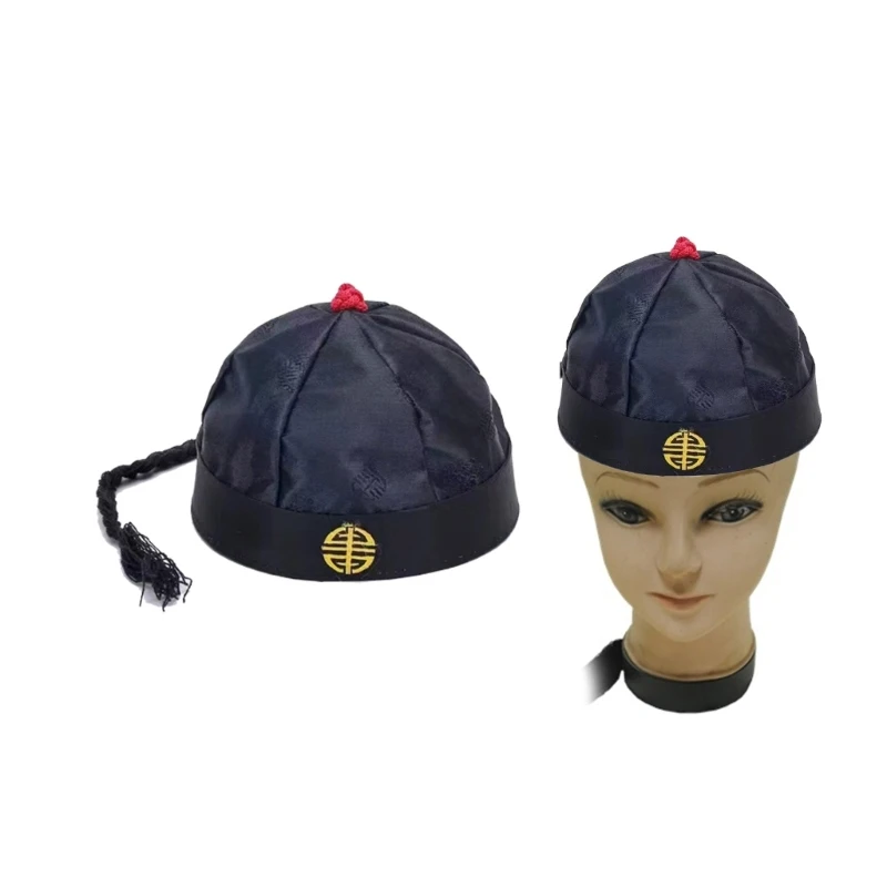 Cappello da imperatore cinese per giochi di ruolo teatrali Accessori per costumi per cappelli