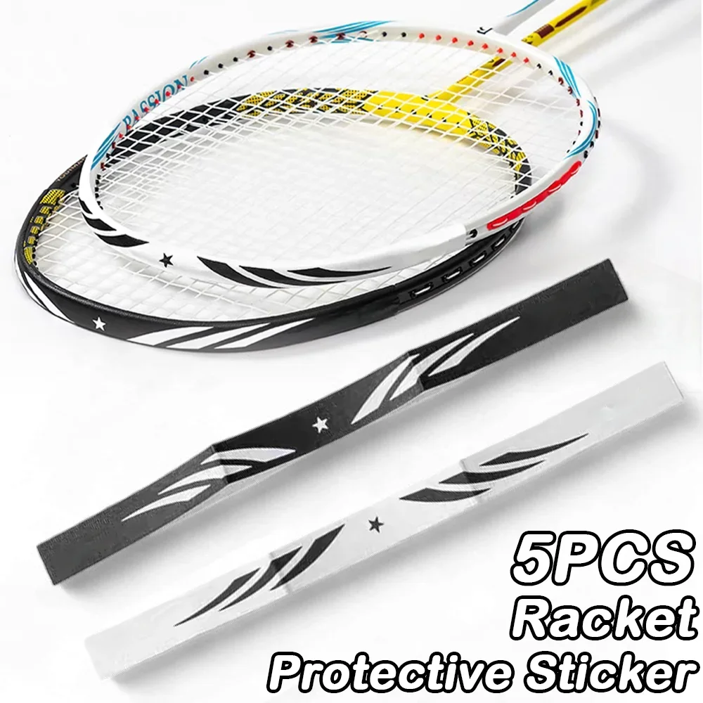 

5Pcs All-inclusive Border Anti-collision Strip Badminton Racket Protection Sticker Outdoor Abrasionproof Badminton Accessories