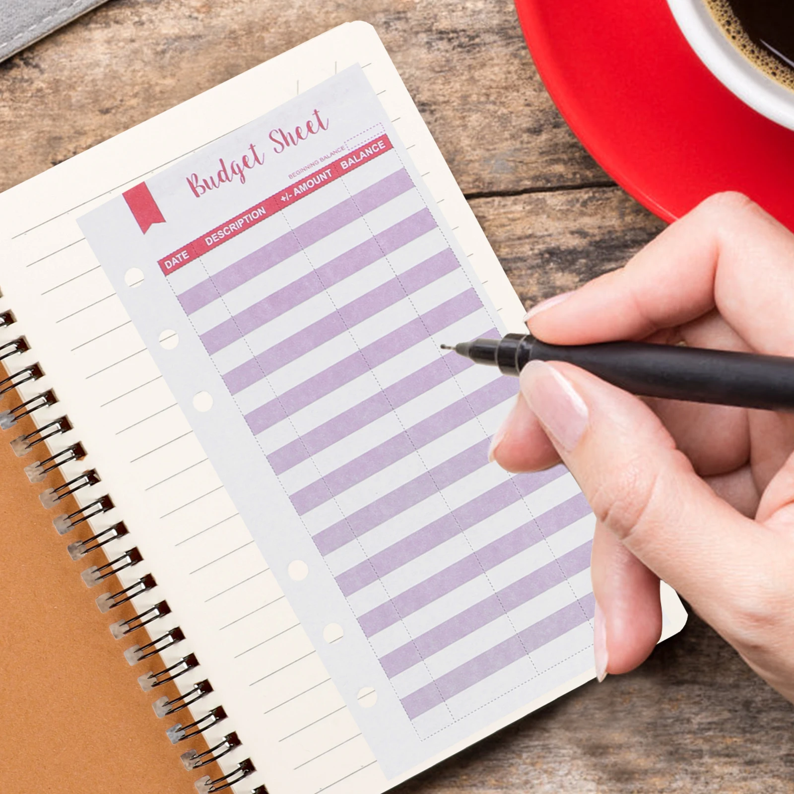 

36 Budget Sheet Core Inserts Budget Planner Expense Tracker Cash Management Binder Refill Daily Use Office Accessories