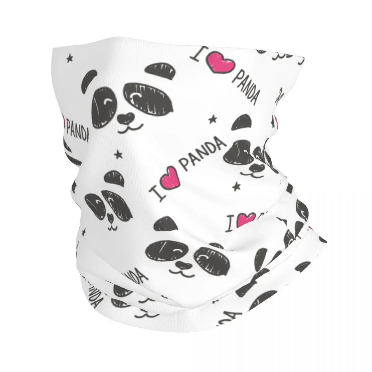 Cute Panda Cartoon Animal Bandana Neck Cover Printed Balaclavas Wrap Scarf Warm Headband Riding for Men Women Adult Breathable