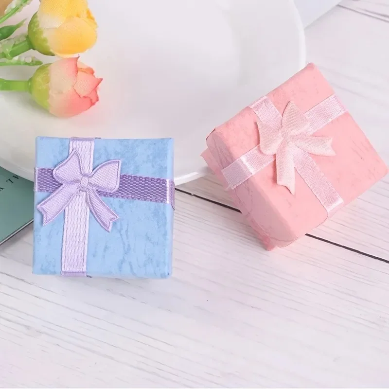 6/12 قطعة صندوق تخزين خاتم متعدد الألوان مجوهرات صغيرة تغليف خاتم عيد الميلاد السنة الجديدة هدية عيد ميلاد صندوق خاتم متعدد الألوان #5