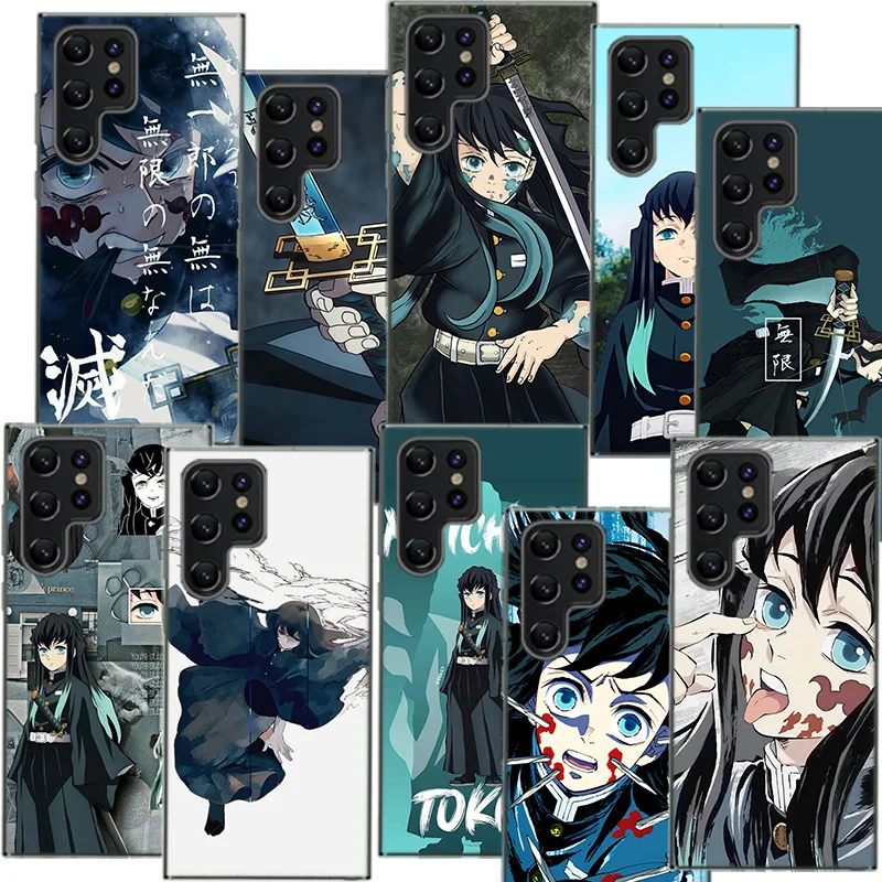 Muichiro Tokito Demon Slayer Clear Phone Case For Samsung Galaxy S21 S20 S23 FE S24 S22 Ultra Capa S10 S9 S8 Plus S10E Cover She