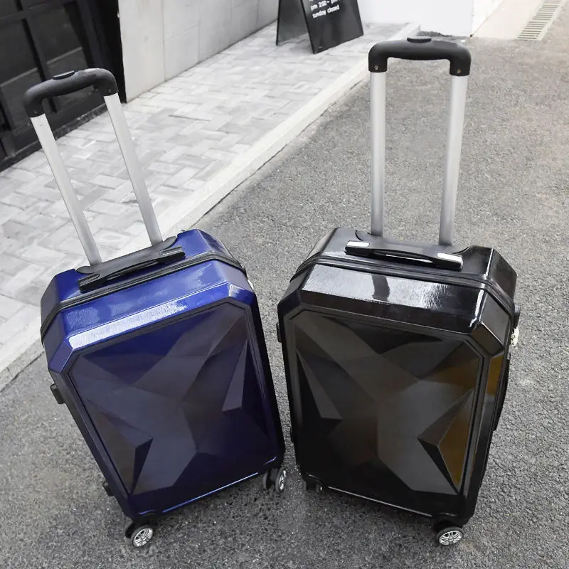 Luggage Large Capacity Password Suitcase Travel Bags Diamond Pattern Unisex Trolley 20 28