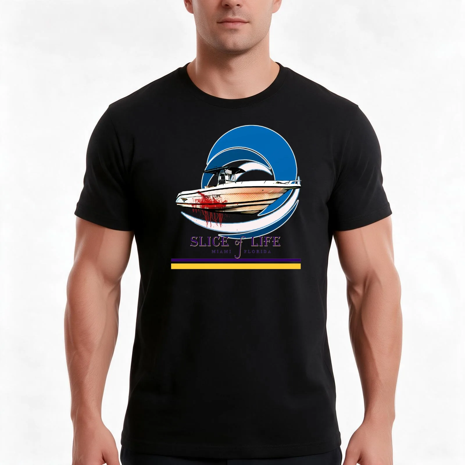 Slice of Life T-Shirt, Summer Casual Cotton Tee, Oversized Streetwear Tops, Vintage Graphic Print, Loose Fit Short Sleeve