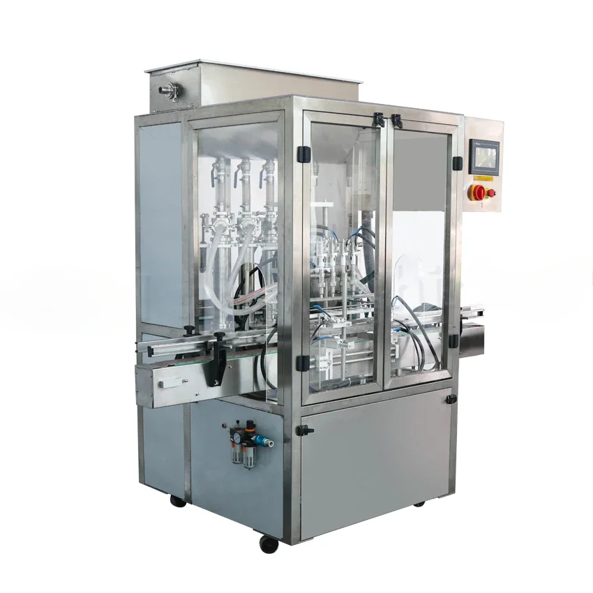 ^Or 4-Head SMC Piston Servo Motor Automatic Liquid Filling Machine Vegetable Oil Sauce Buckets Plastic Packaging Food Water*