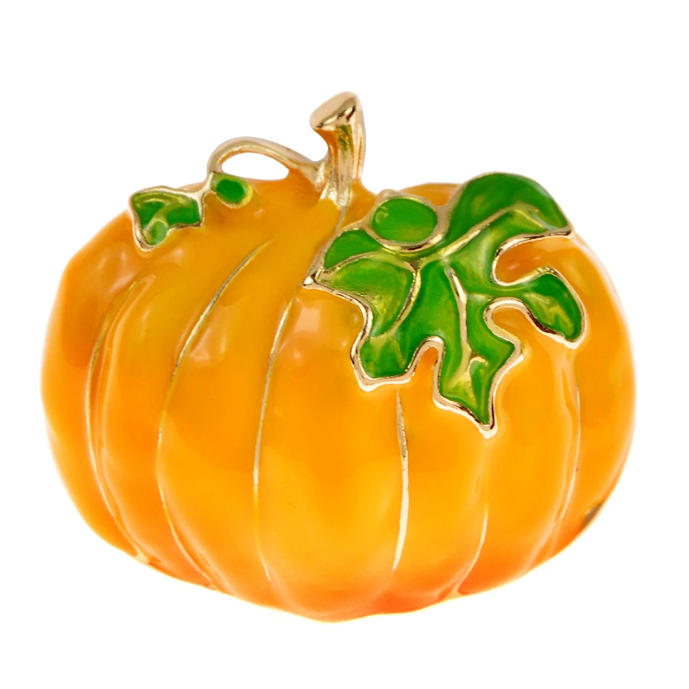 CINDY XIANG Thanksgiving Day Pumpkin Brooch Enamel Plant Pin Vivid Style Garden Jewelry High Quality New