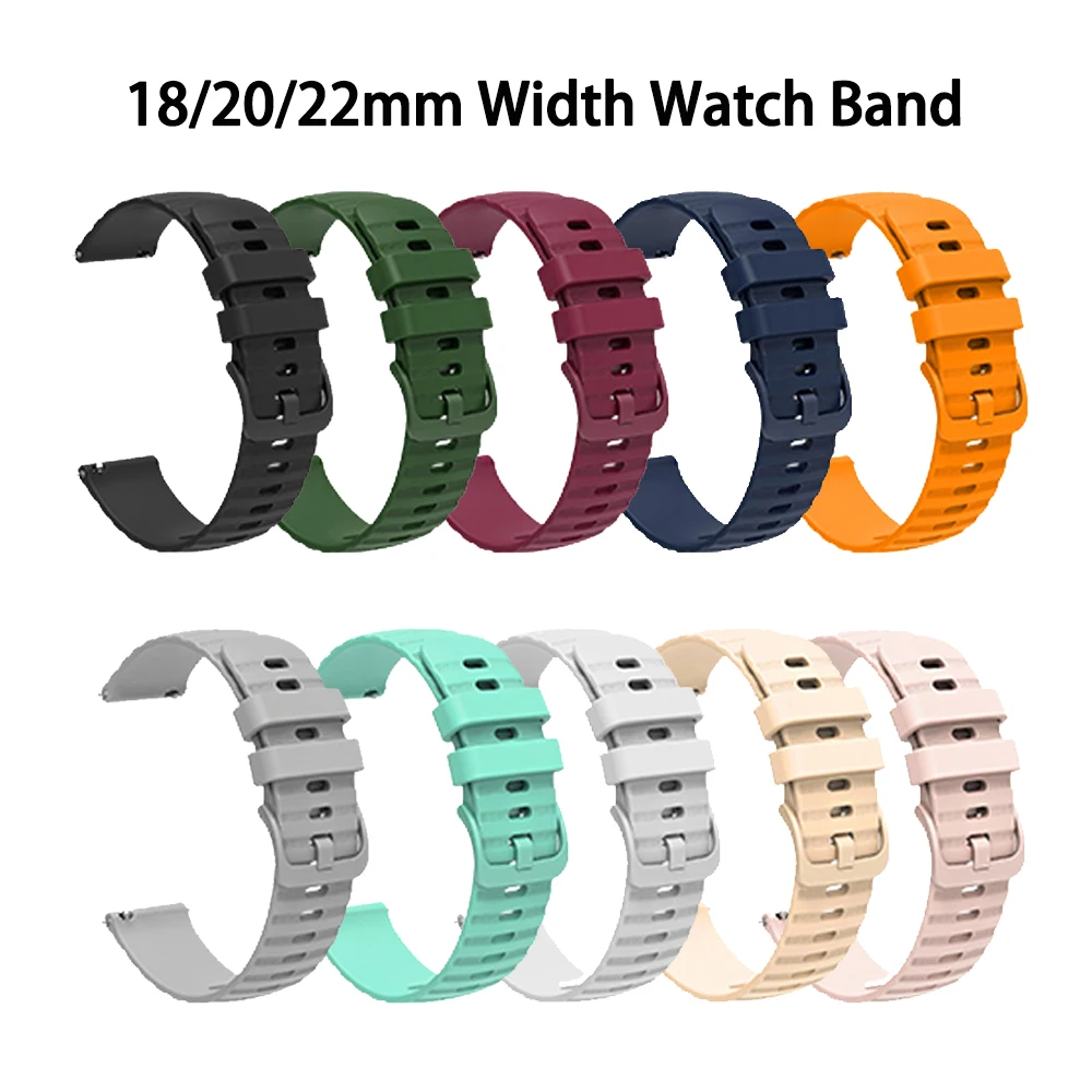 

18mm 20mm 22mm Watch Band For Garmin Forerunner 265/245/Amazfit Bip U Pro/Amazfit GTR 47mm For Samsung Galaxy Watch 4 Strap