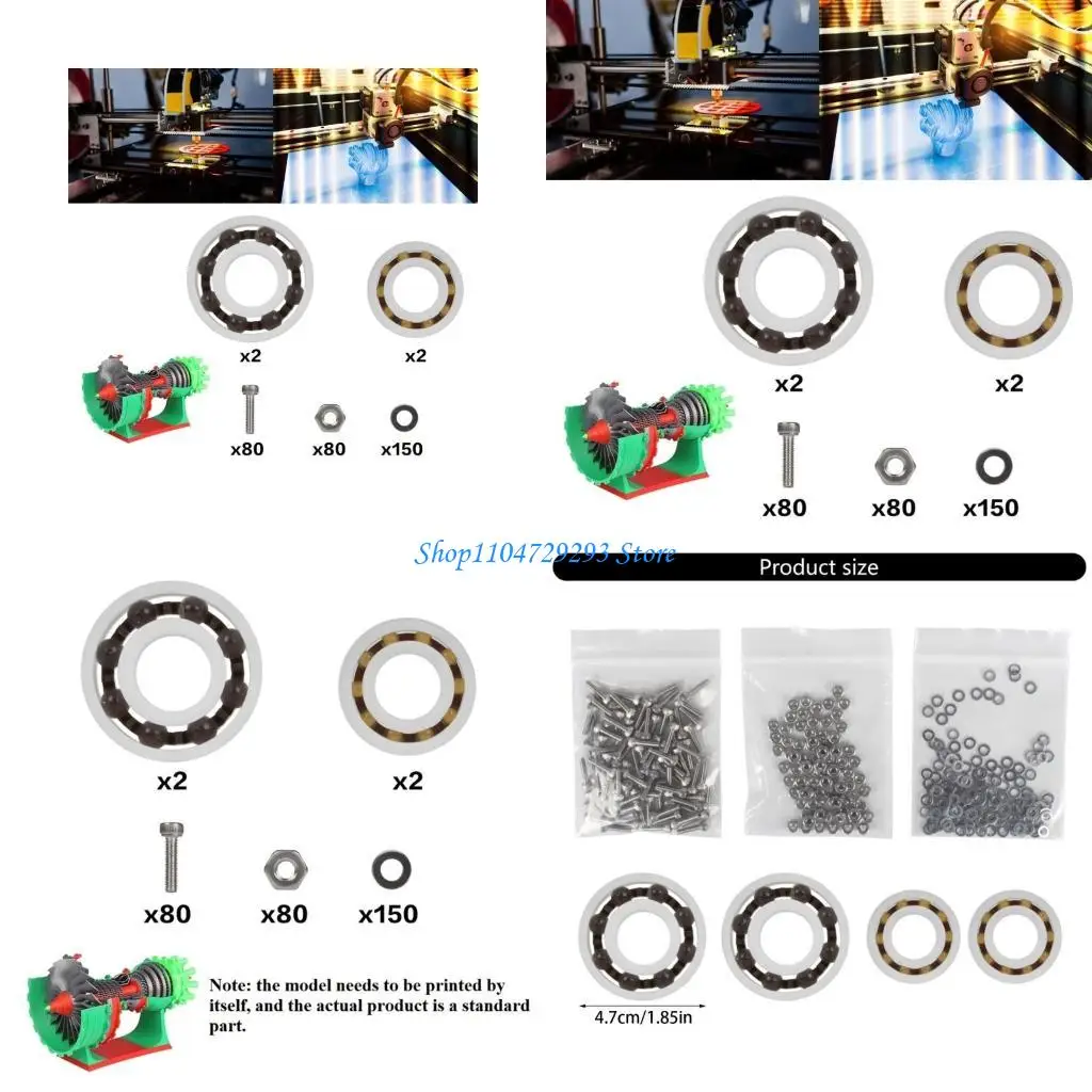 Y2GD MH006 3D Printed Aviation Engine Model Collection Model Components for Office and Classroom Use