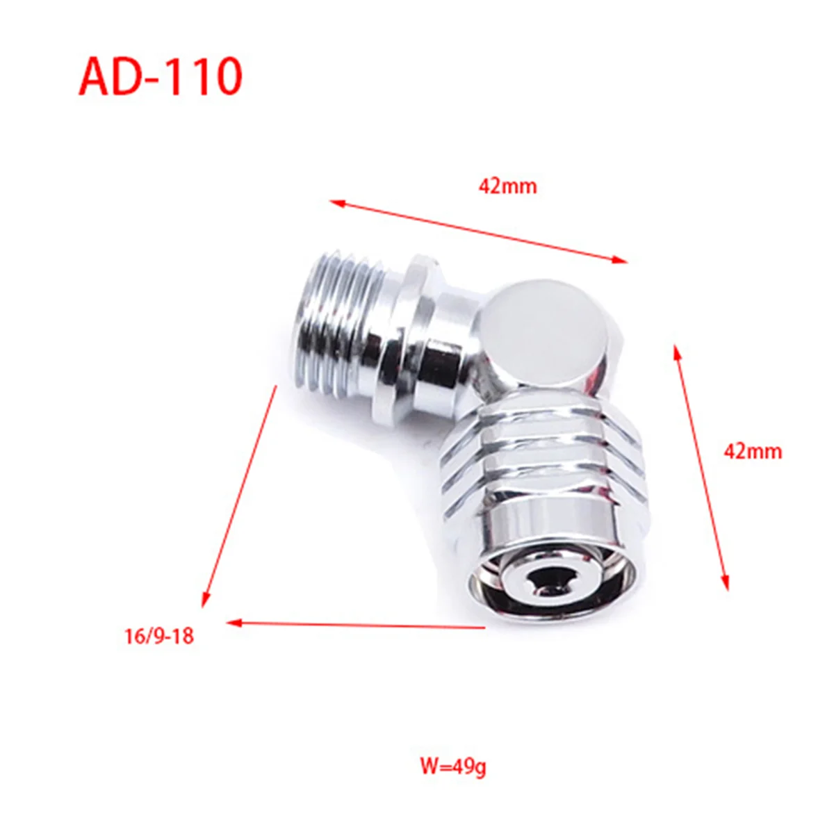 110 graden draaibare slangadapter voor 2e podium duikregelaar connector duikaccessoires