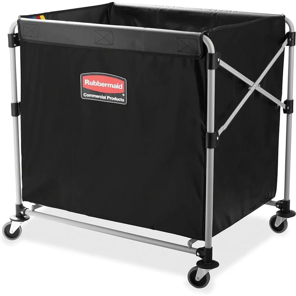 

Collapsible X Cart Laundy Cart, College Move-In, Transport Supplies and Groceries, Steel, 8 Bushel (300 L) Cart, Black