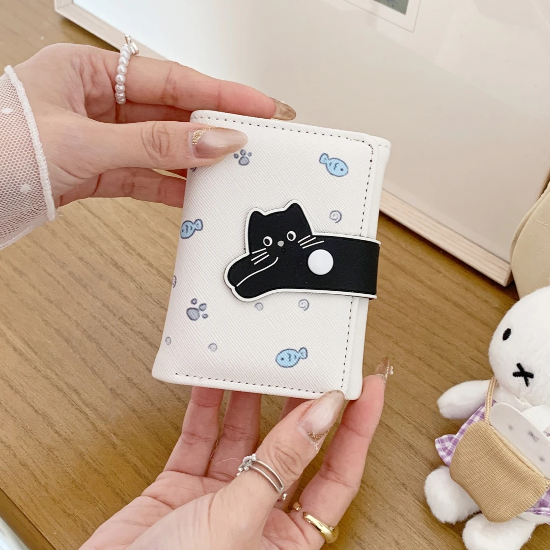 Tri-Fold Wallet Practical Cute Women Wallet Pu Leather Coin Purse  Wallet For Travel Organizing Shopping