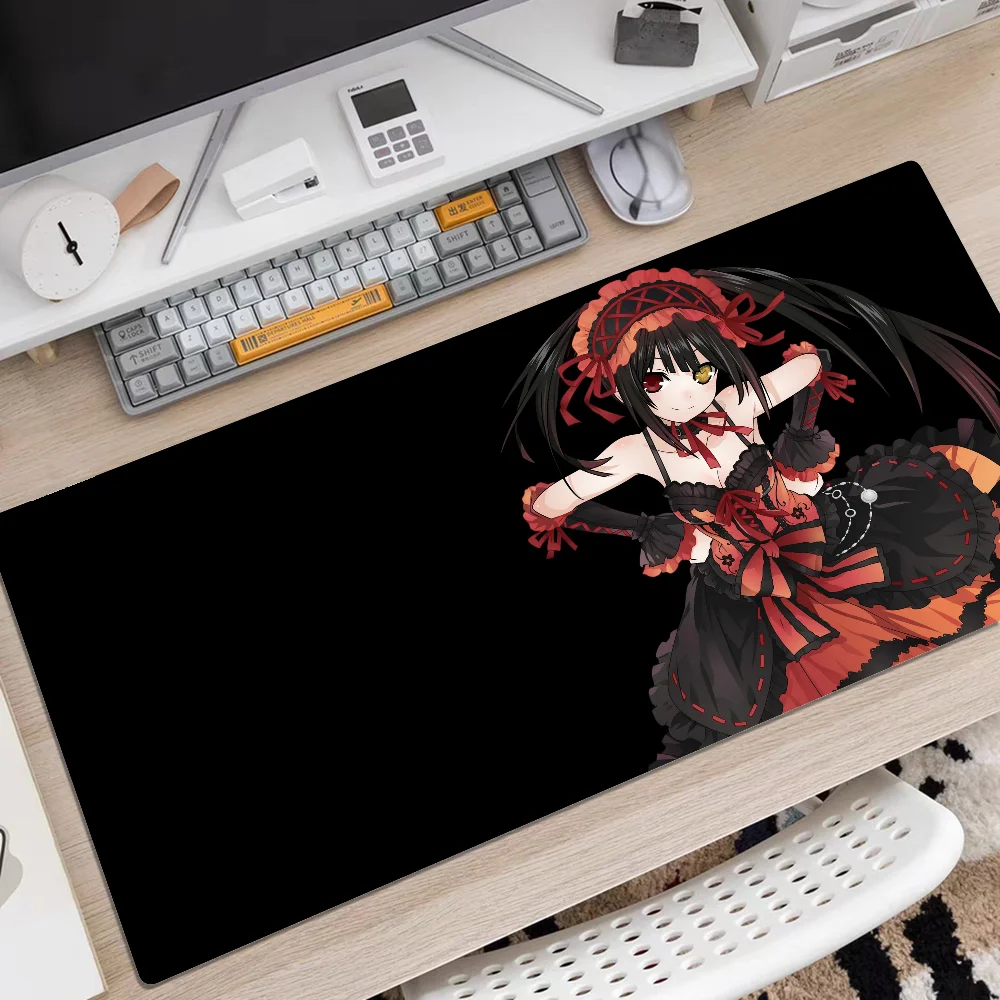 Tokisaki Kurumi  Mousepad Rubber XXL Cartoon Anime Gaming Mouse Pad Keyboard Mouse Mats Desk Mat Accessories for PC Mouse Carpet