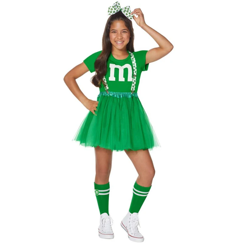 Nieuwe Kid Cheerleader Kostuum School Meisje-Thema Top Halter Rok Met Sokken Cosplay Carnaval Party Fancy Dress