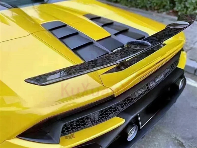 لامبورغيني هوراكان EVO قطع غيار السيارات مزورة ألياف الكربون الخلفي الجذع الشفاه المفسد