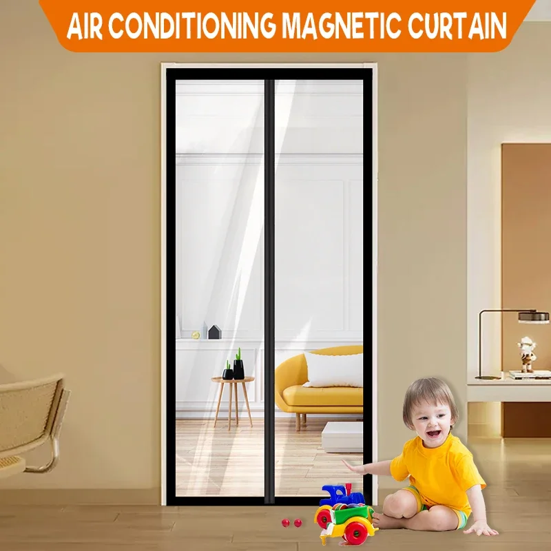 Air Conditioning Door Curtains for Winter Windproof, Warm and Transparent Household Kitchen Plastic Partition Curtains