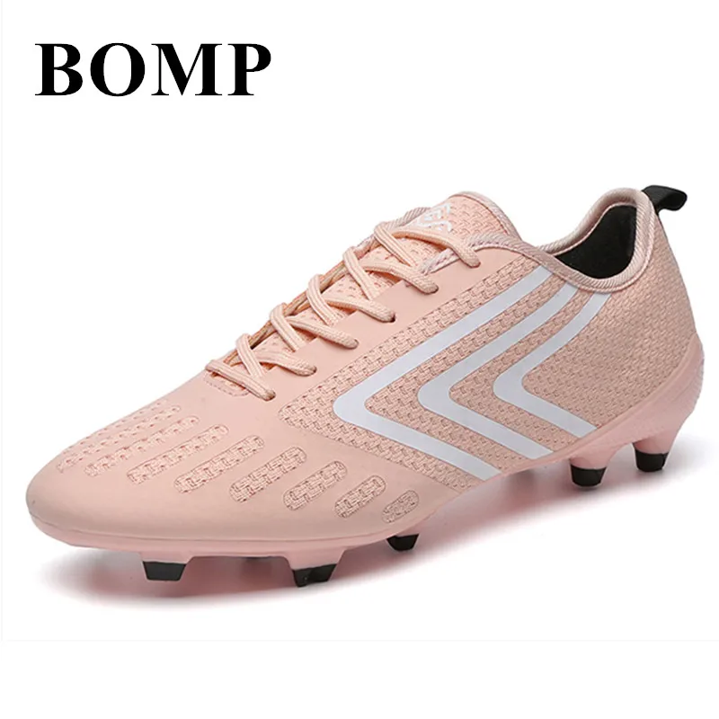 

Hot Sale Pink Soccer Shoes Men Breathable Light Women's Soccer Cleats Comfy Training Sneakers Futsal Man zapatillas para futbol