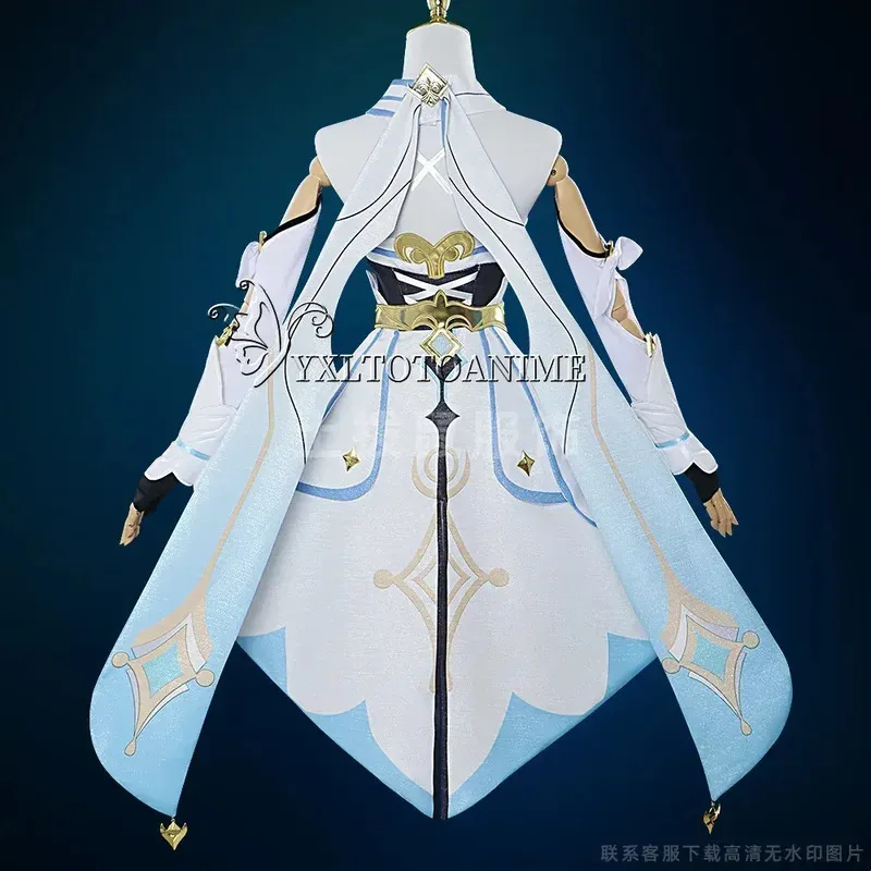 Genshin Impact Lumine Cosplay Costumes Halloween Party Game Clothes for Women  Cute Suit Wig Full Sets