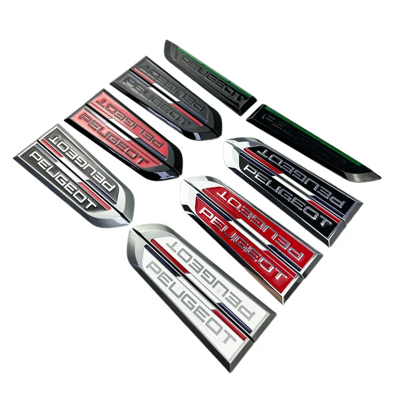 

2pcs Metal Car Side Fender Sticker Bumper Strip Badge for Peugeot 308 3008 307 207 208 508 108 306 406 4008 5008 408 301 2008