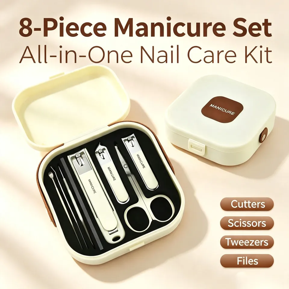 Portable Stainless Steel Nail Clipper Manicure Set