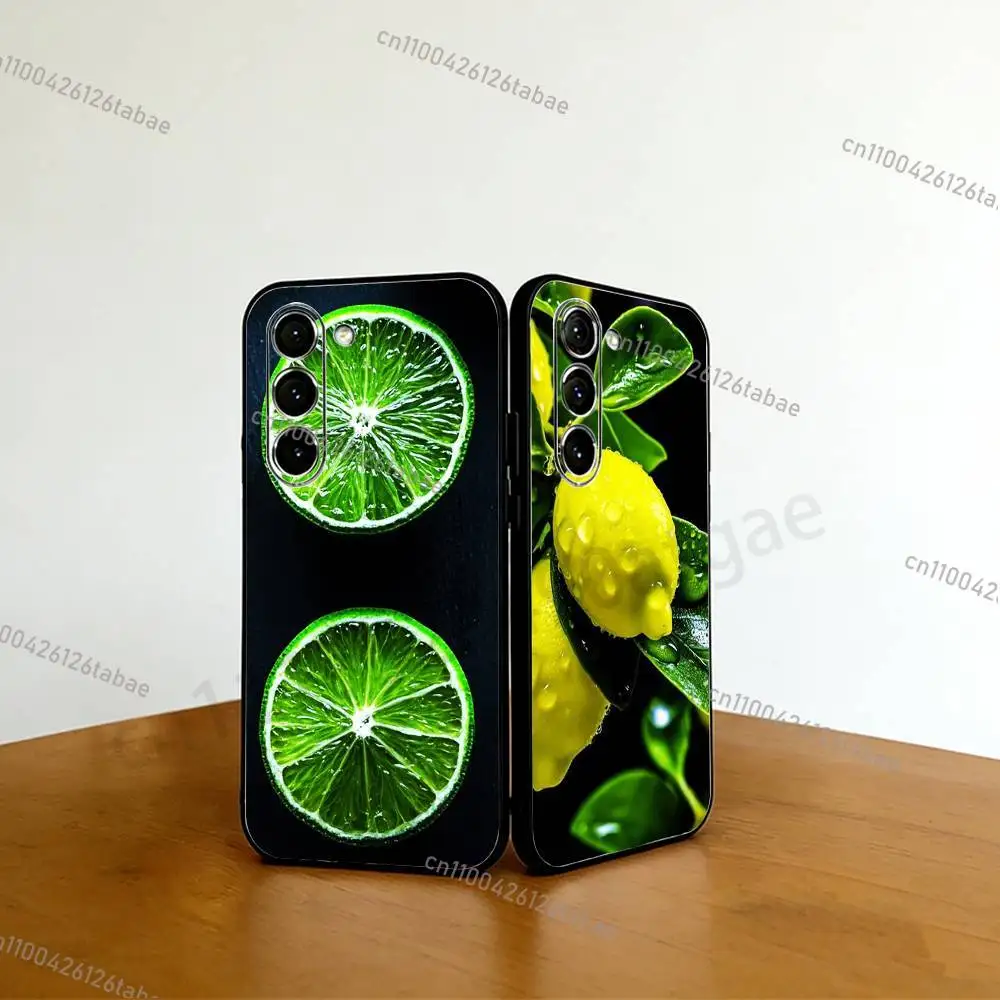 

INS Summer Cool Lettuce Phone case For Samsung Galaxy A53,51,72,73,31,30,42 Soft Silicone Black Cover