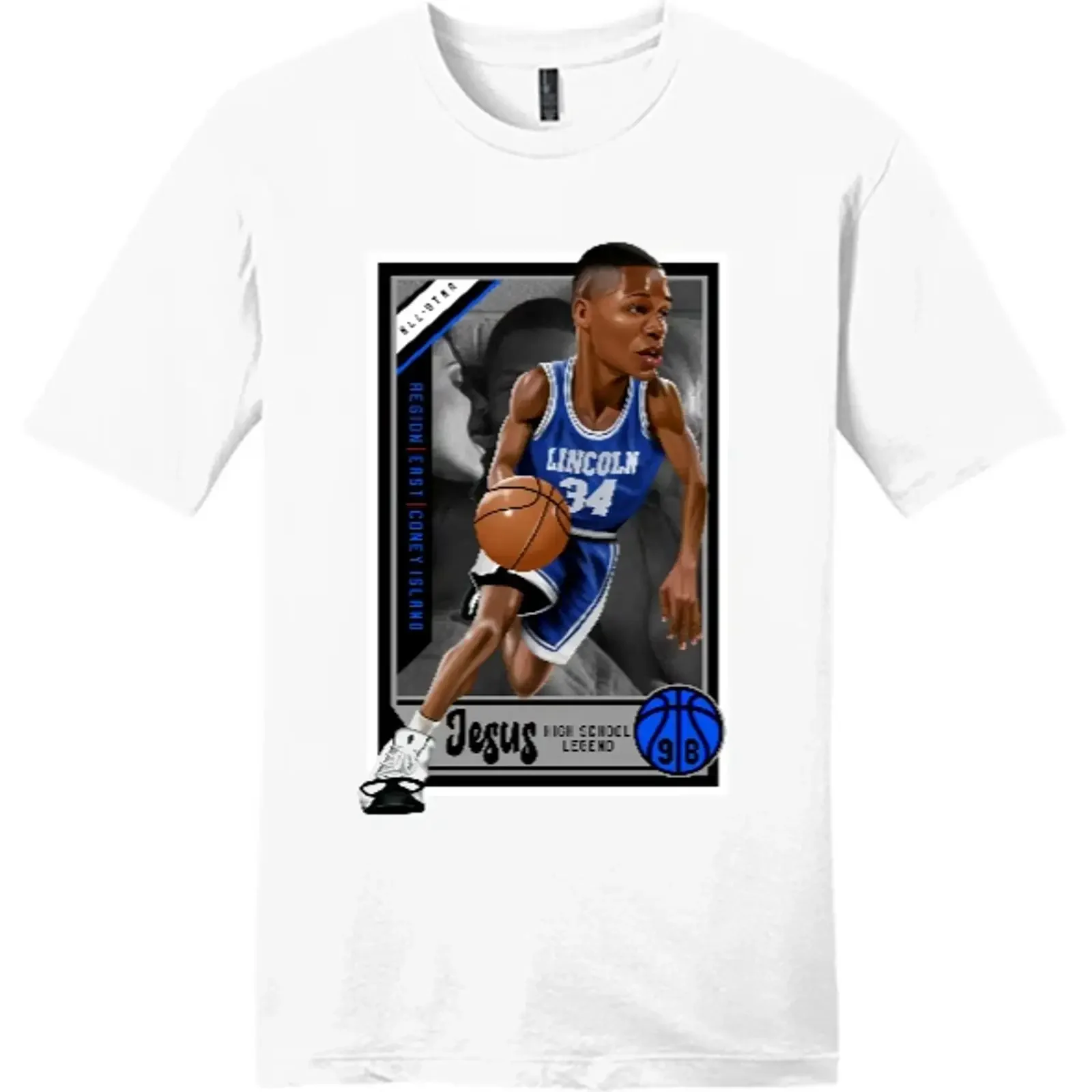 NEUES Art Society SWOD JESUS SHUTTLESWORTH TOON T Shirt WEISS KLEIN 4XLARGE vintage Washed fashion streetwear Versatile