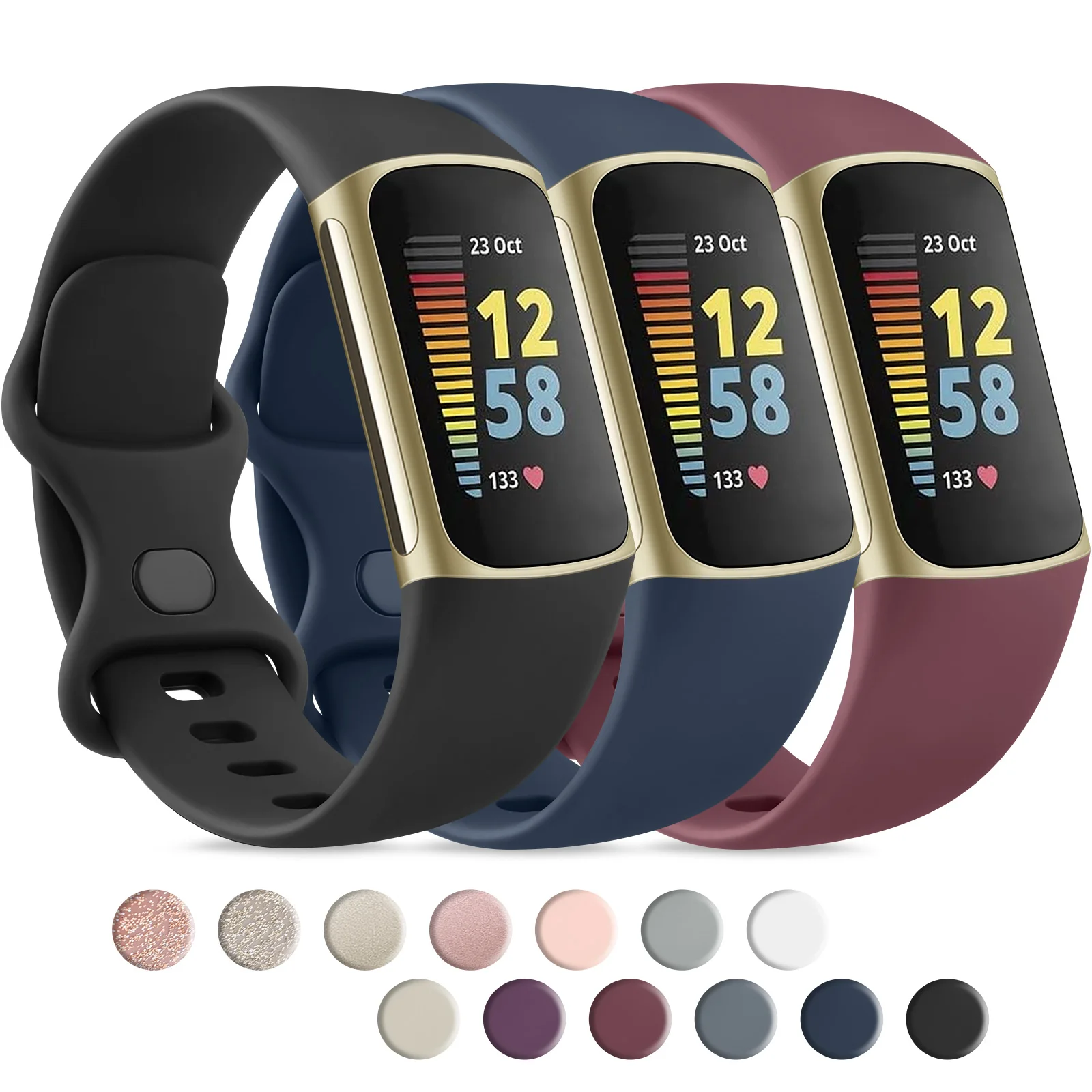 Bracelet Remplacement Fitbit Bracelet SOiiKE Élastique Et Confy Pour Fitbit Charge 6/5 - Nylon Respirant Et Réglable Bracelet Réglable Charge 5