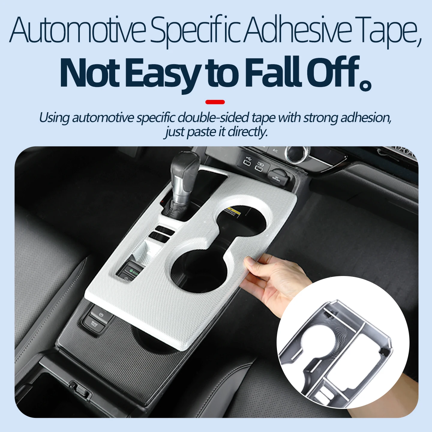 For HONDA 2022-2025 11th Gen Civic Sedan Hatchback AT Decorative sticker for gear shift panel