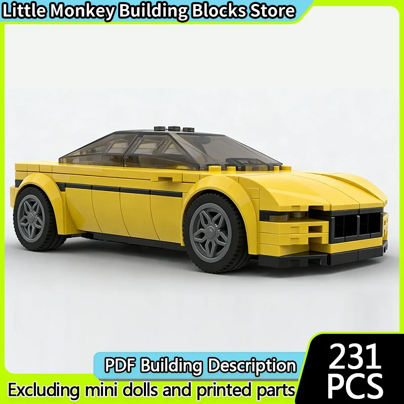 

Модель скоростного гоночного автомобиля MOC, строительные кирпичи, классический спортивный седан, модульная технология, детские праздничные подарки, сборные игрушки, костюм